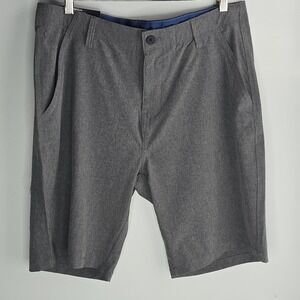 Denali Hybrid Walk Short‎ Mens 34 Heather Gray Stretch Comfort Fit Flat Front